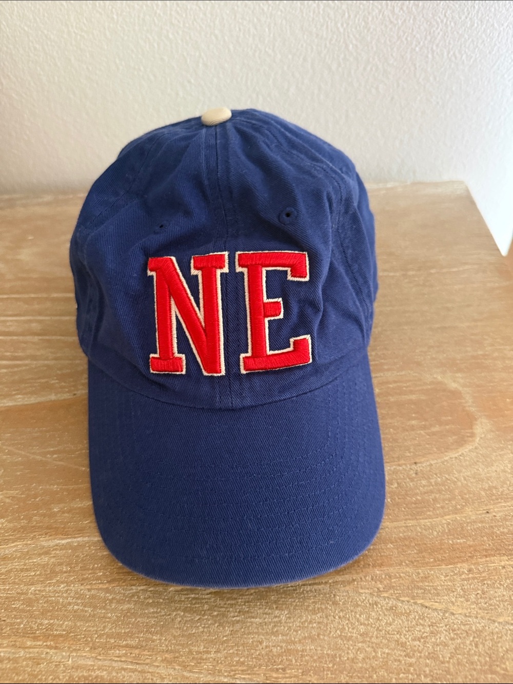 NFL Blue Baseball Cap with Red 'NE' Patch